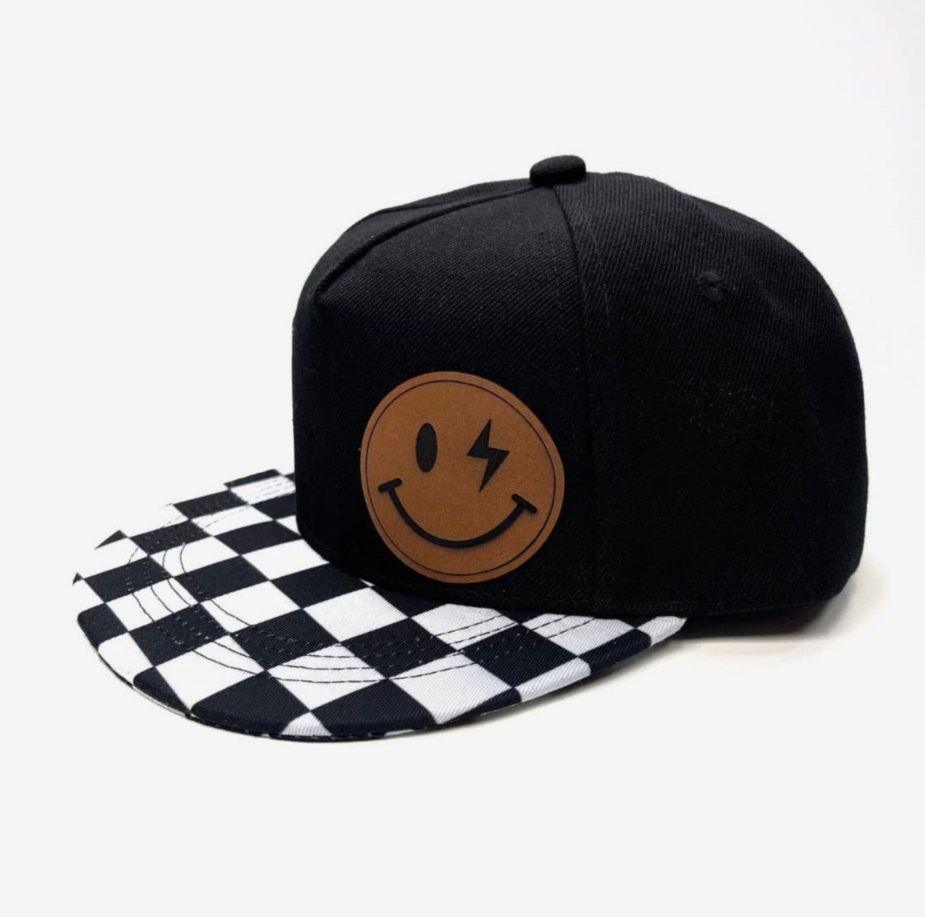 Lightning Bolt Smiley Face Hat- YOUTH