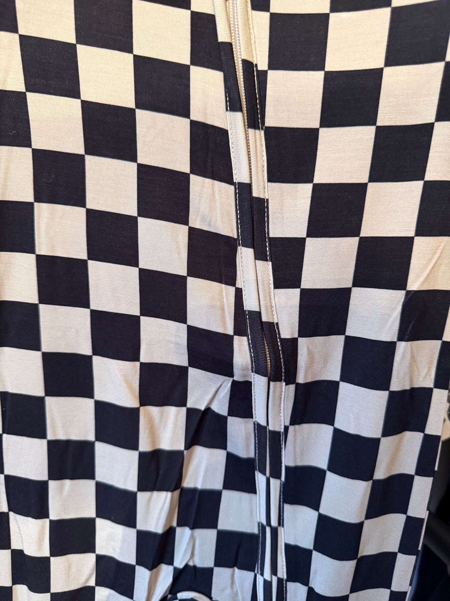 BLACK CHECKERBOARD BAMBOO PAJAMAS