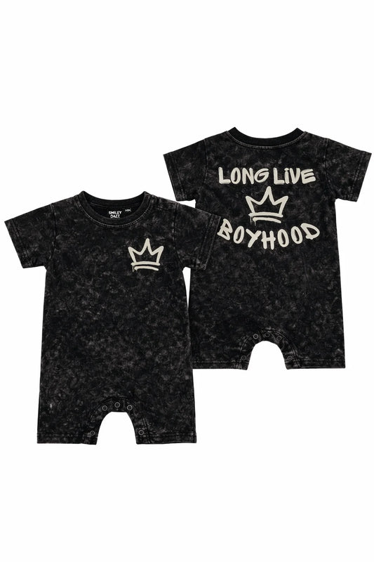Long Live Boyhood Crown Romper