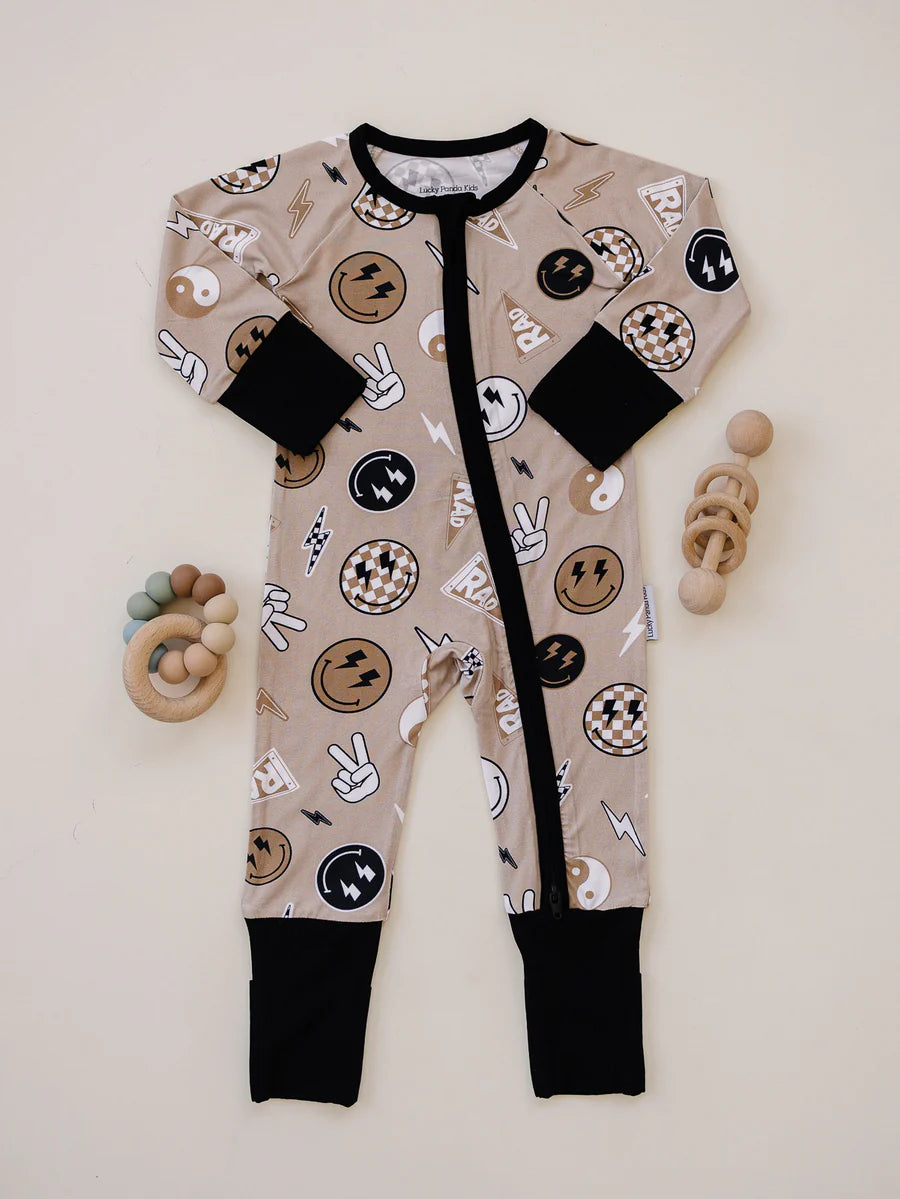 Bamboo Zip Romper| Latte Rad Vibes