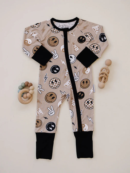 Bamboo Zip Romper| Latte Rad Vibes