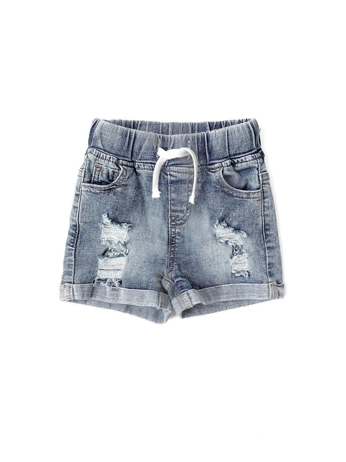 Distressed Denim Shorts