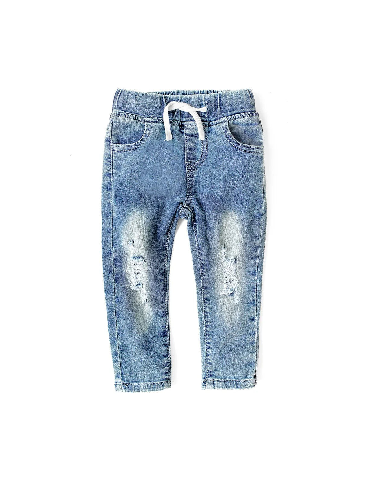 Light Washed Distressed Denim